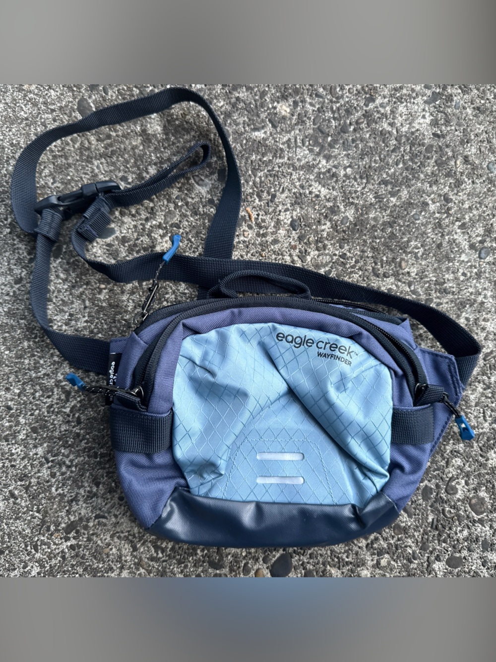Eagle Creek Wayfinder Day Hip Fanny Pack Small Blue Hiking Travel Utility